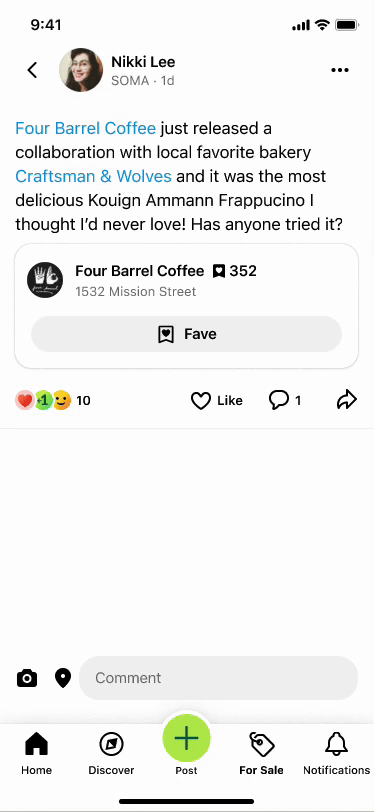Auto-tagging detecting a business mentioned in a classified post